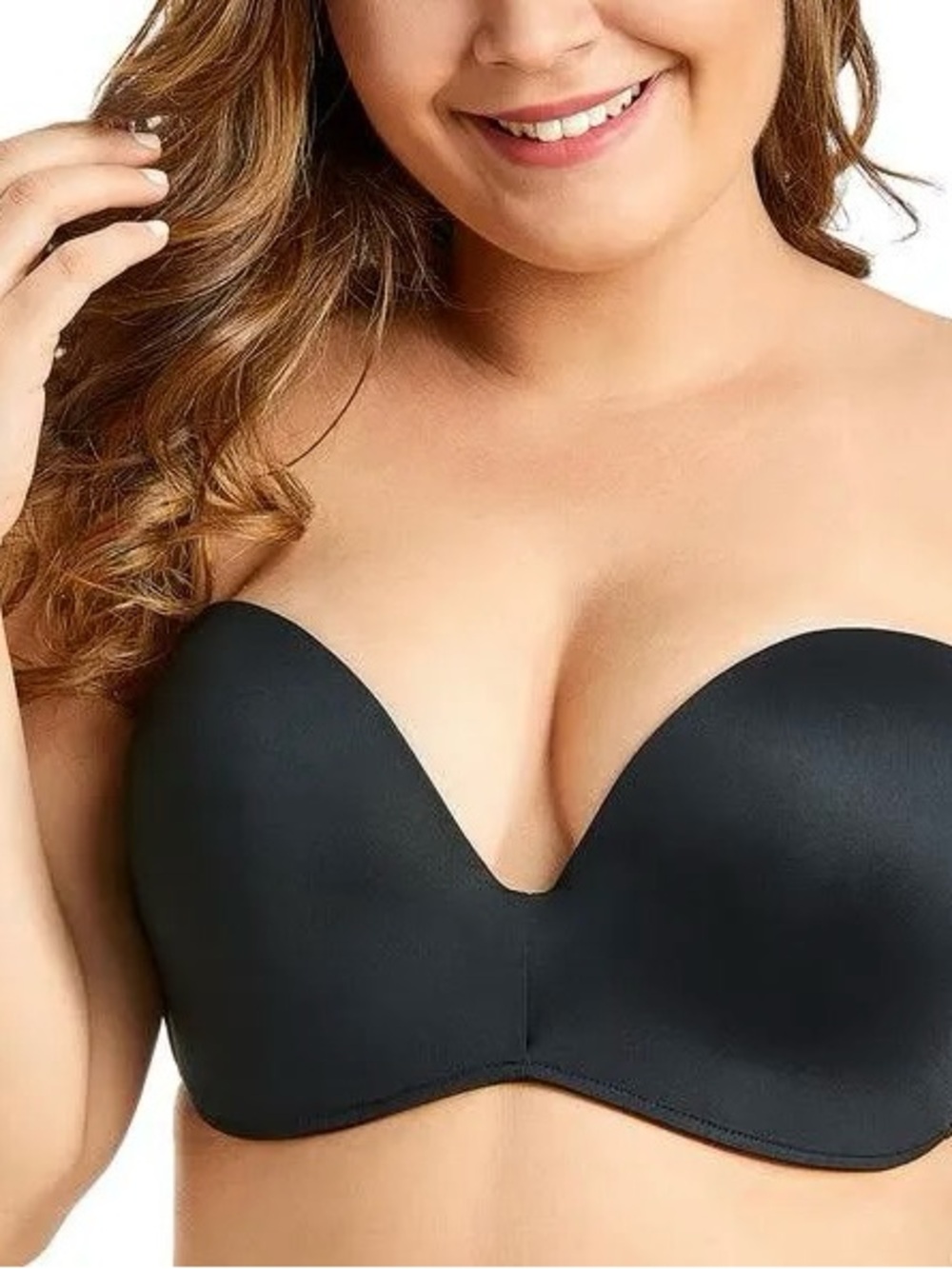 Delimira Women's Slightly Lined Custom Lift Seamless Strapless Bra 38B NWT